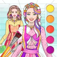 Vestir e Colorir Menina Universitária